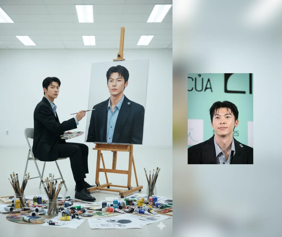 Prompt Tạo Hướng dẫn tạo ảnh: Nam Nữ họa sĩ trong studio hiện đại